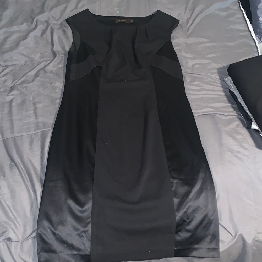 Black polyester Sheath dress